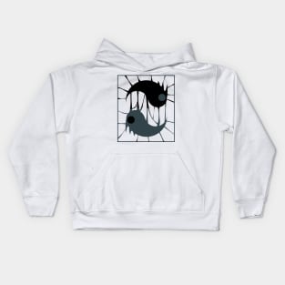 Yin Yang fish joining Kids Hoodie